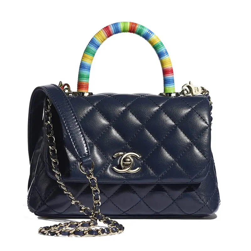 Chanel coco handle bag small multicolor handle