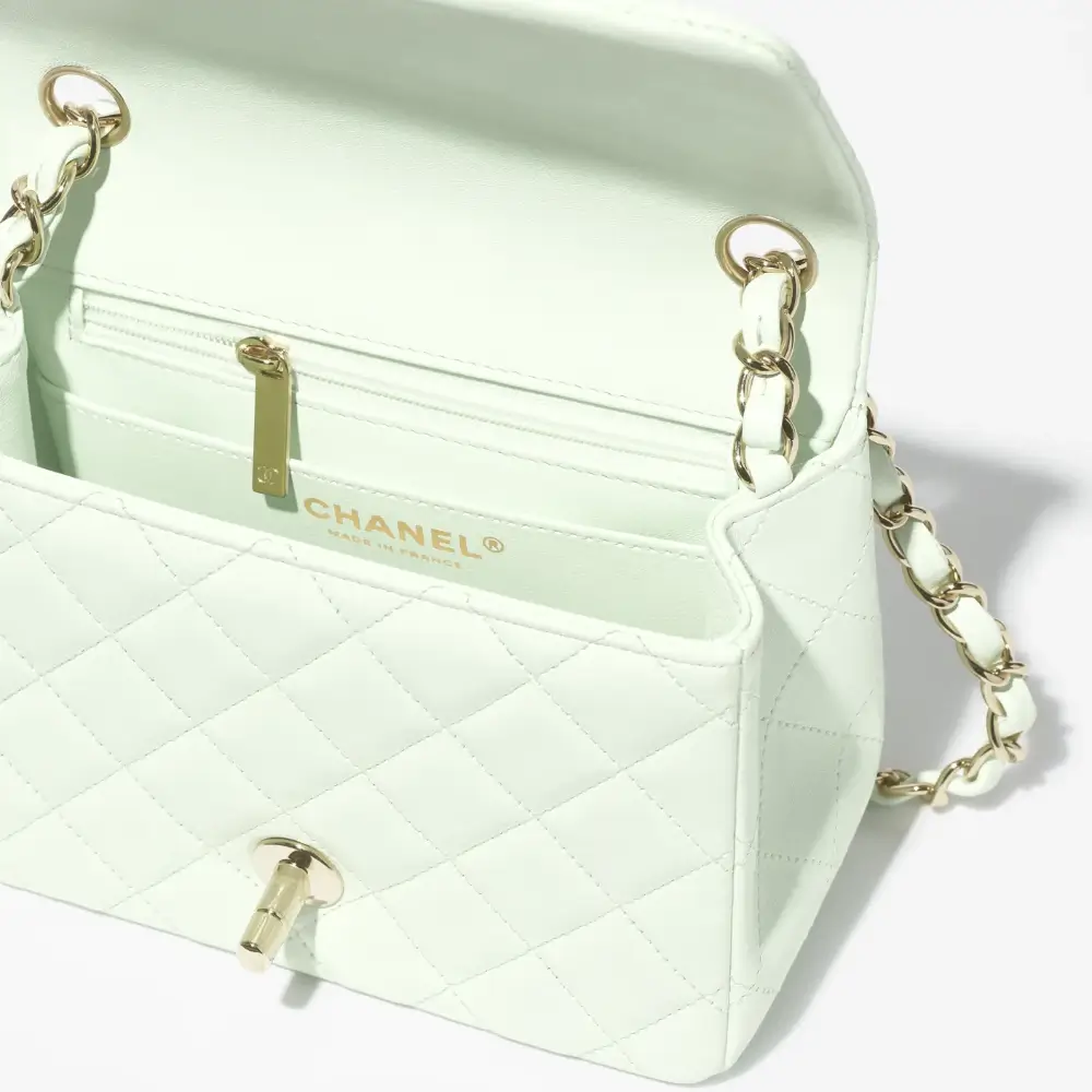 chanel mini square bag interior