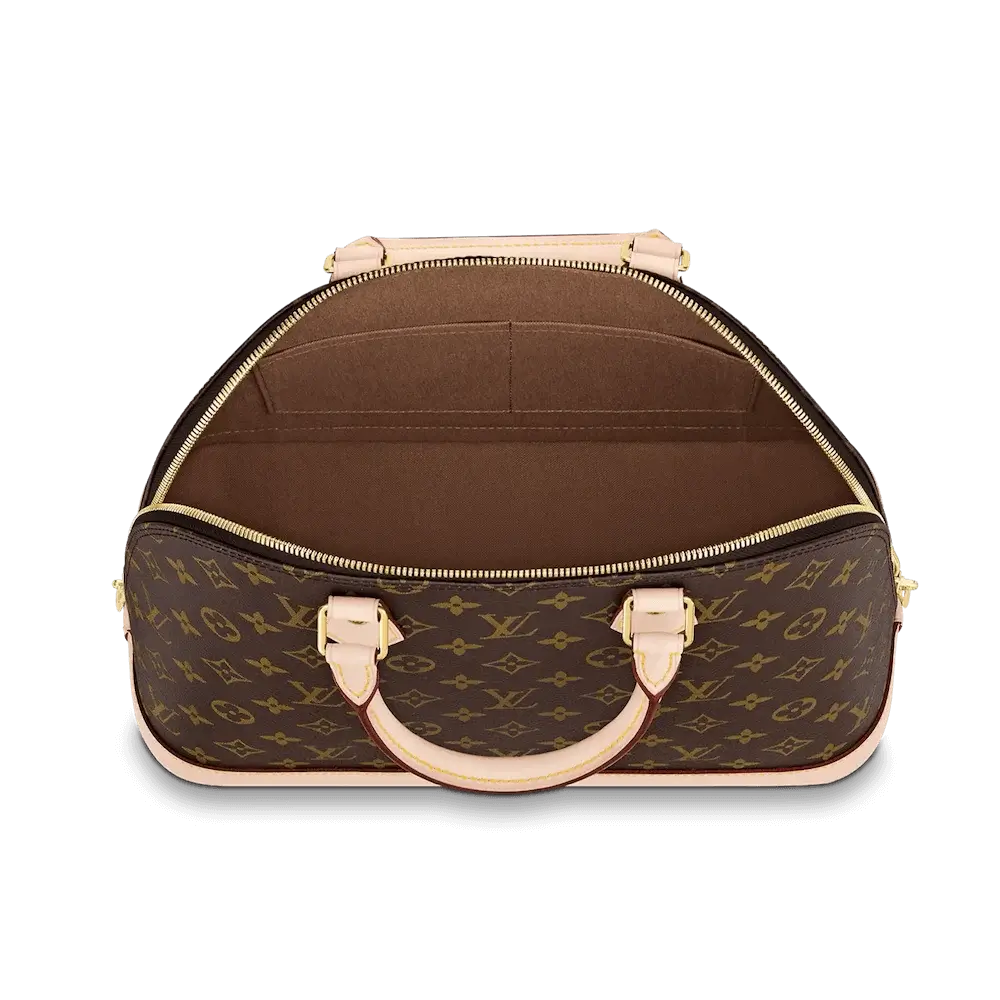 Louis Vuitton Alma MM Bag in Monogram Canvas Interior pockets 2
