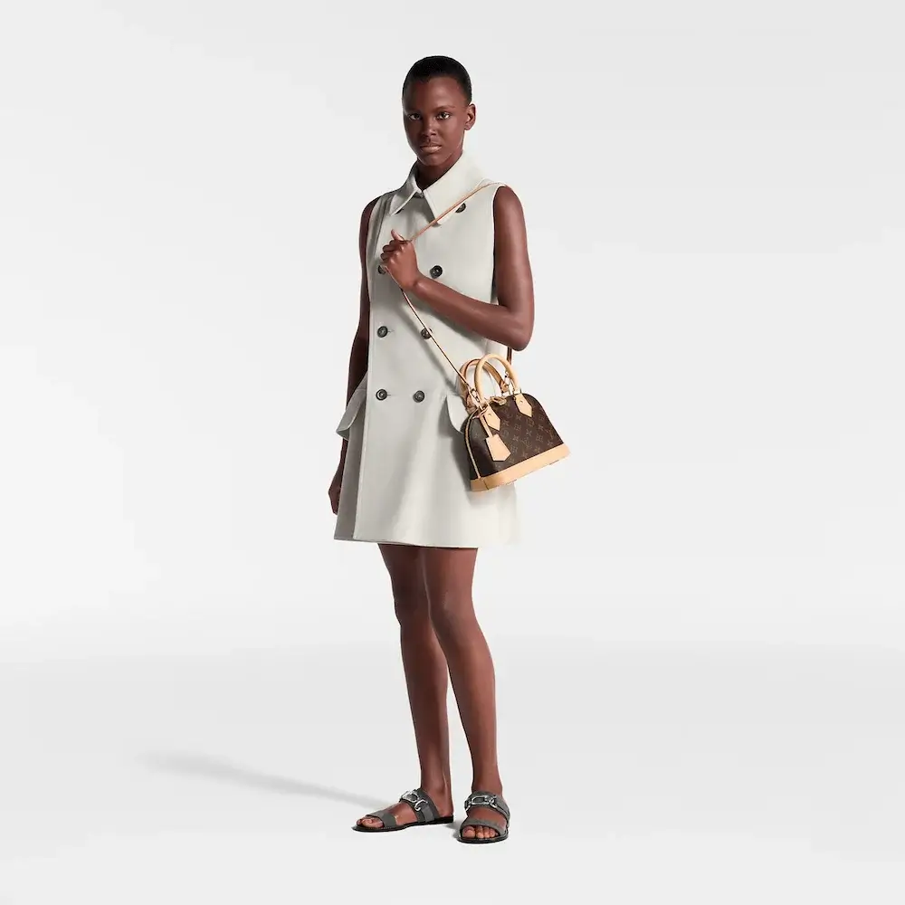 Louis Vuitton Alma MM Bag in Monogram Canvas Model shots 1