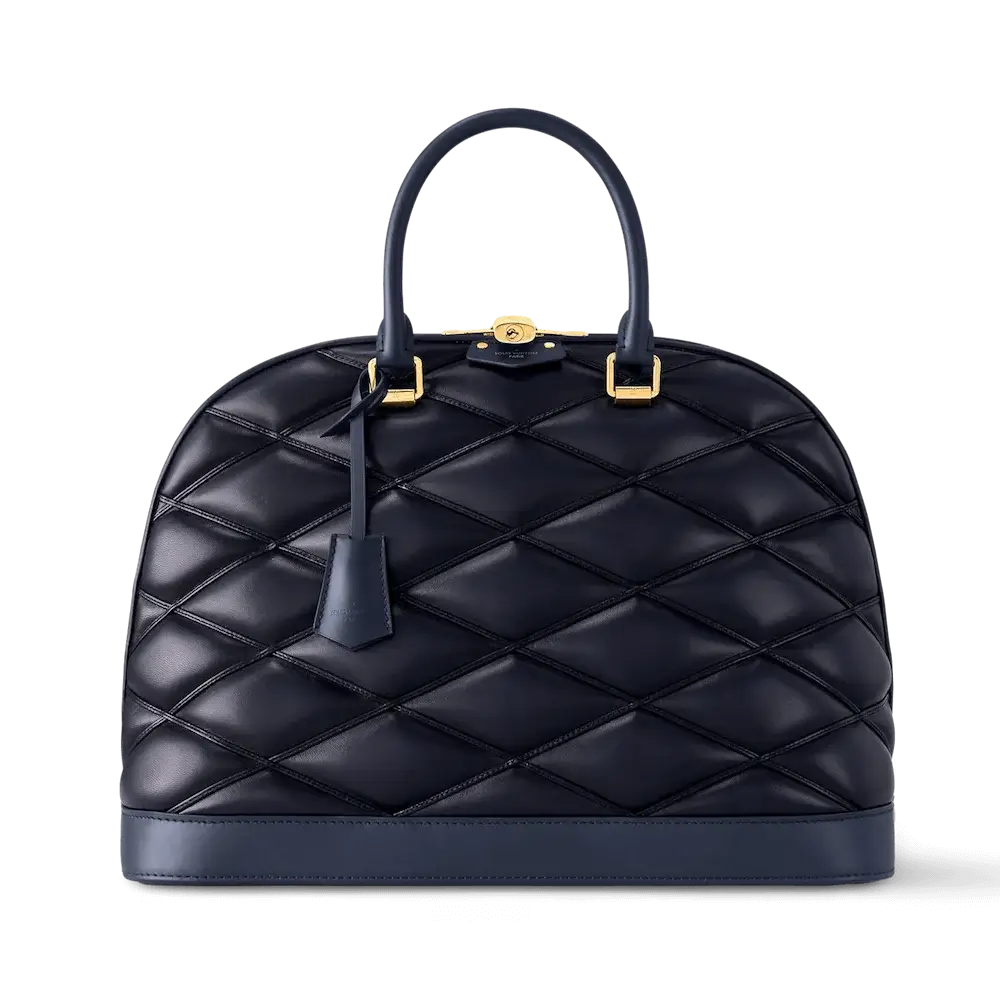 Louis Vuitton Alma Nano Bag in Epi Leather Black Navy Blue