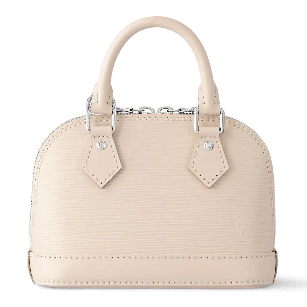 Louis Vuitton Alma Nano Bag in Epi Leather Quartz White