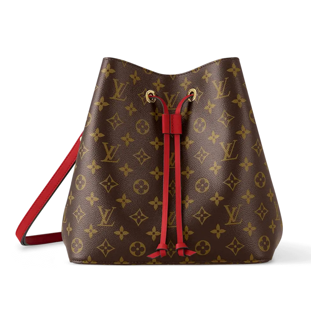 Louis Vuitton Néonoé MM Monogram Canvas Bag Coquelicot Red