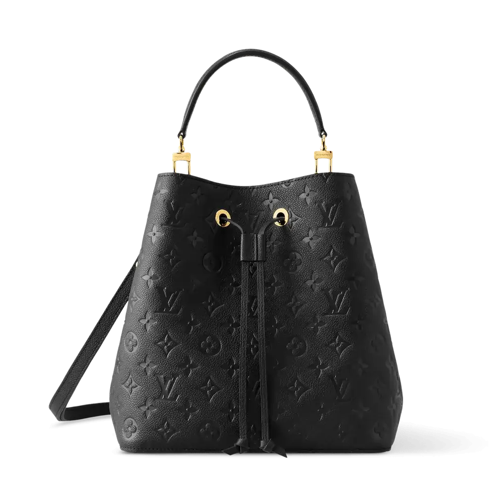 Louis Vuitton Néonoé MM Monogram Empreinte Leather Bag Black