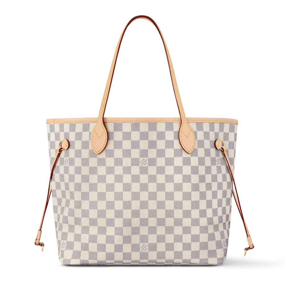 Louis Vuitton Neverfull MM Bag in Damier Azur Canvas