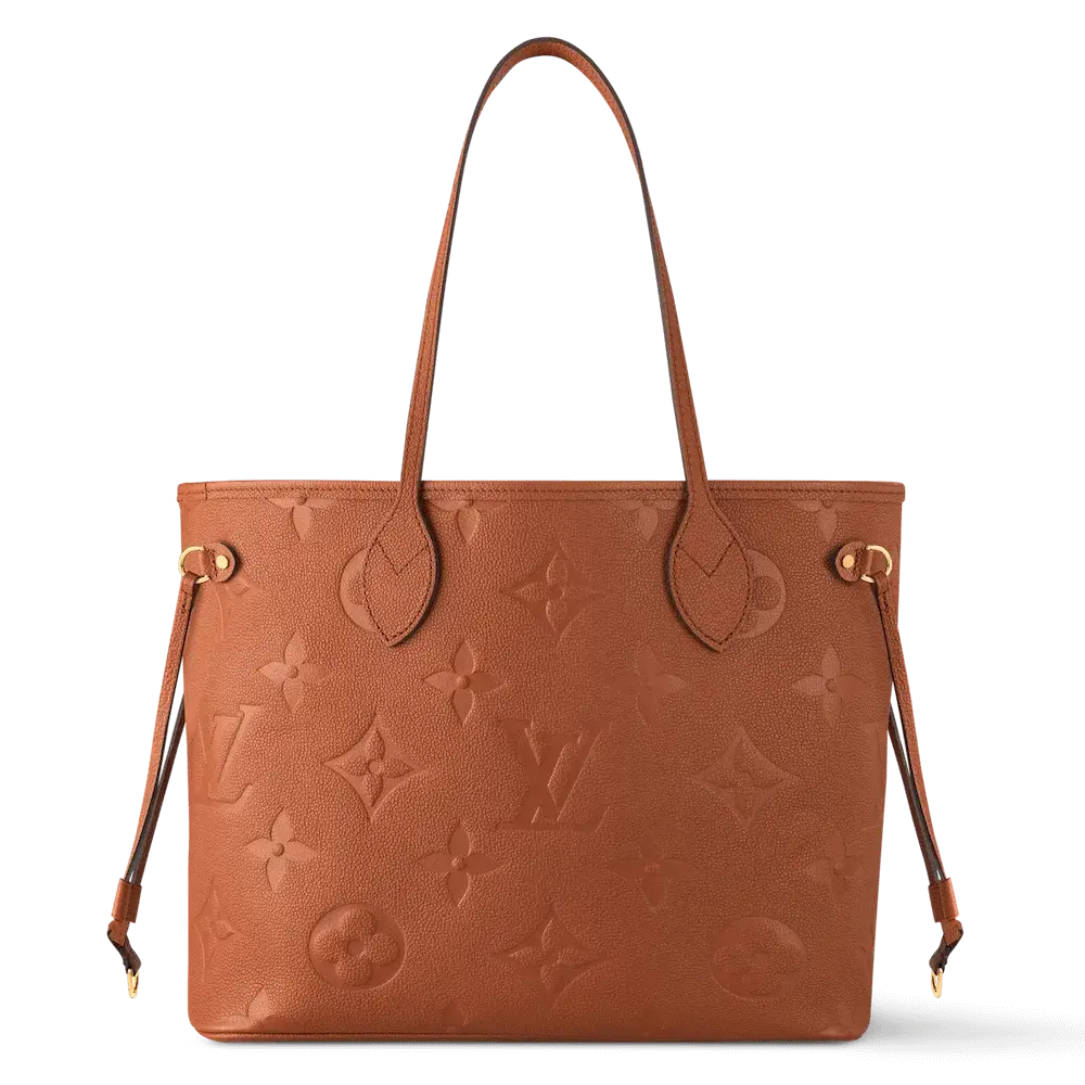 Louis Vuitton Neverfull MM Bag in Monogram Empreinte Cognac Brown