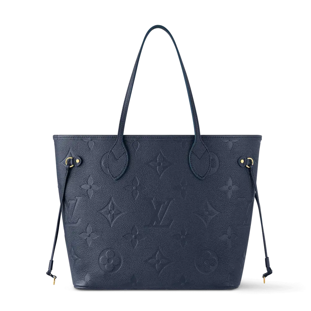 Louis Vuitton Neverfull MM Bag in Monogram Empreinte Navy Blue