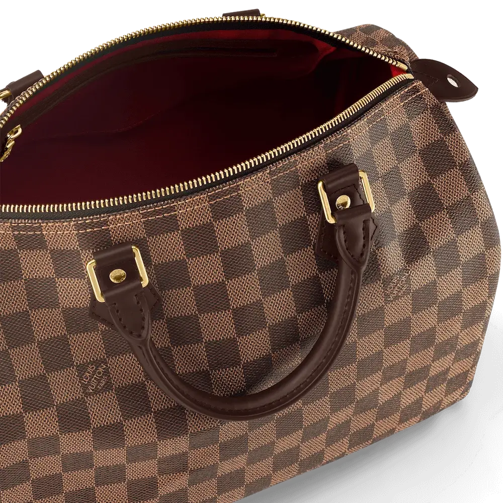 Louis Vuitton Speedy 35 Bag in Monogram Canvas Interior pockets 2