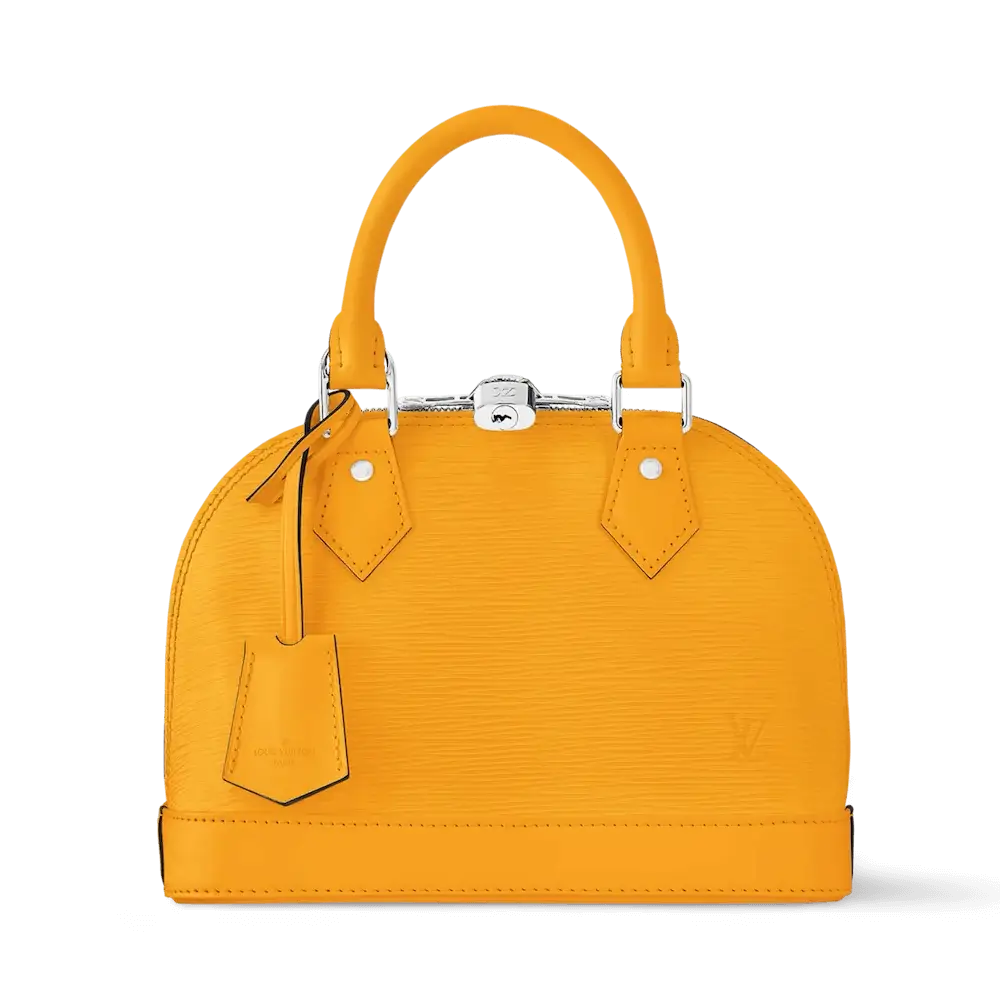 Louis vuitton alma bb epi leather handbags Gold Yellow
