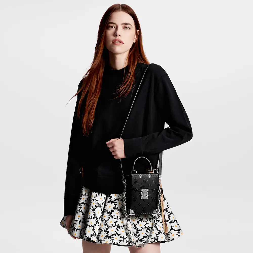 Louis Vuitton Camera Box in Calfskin Model shots 3