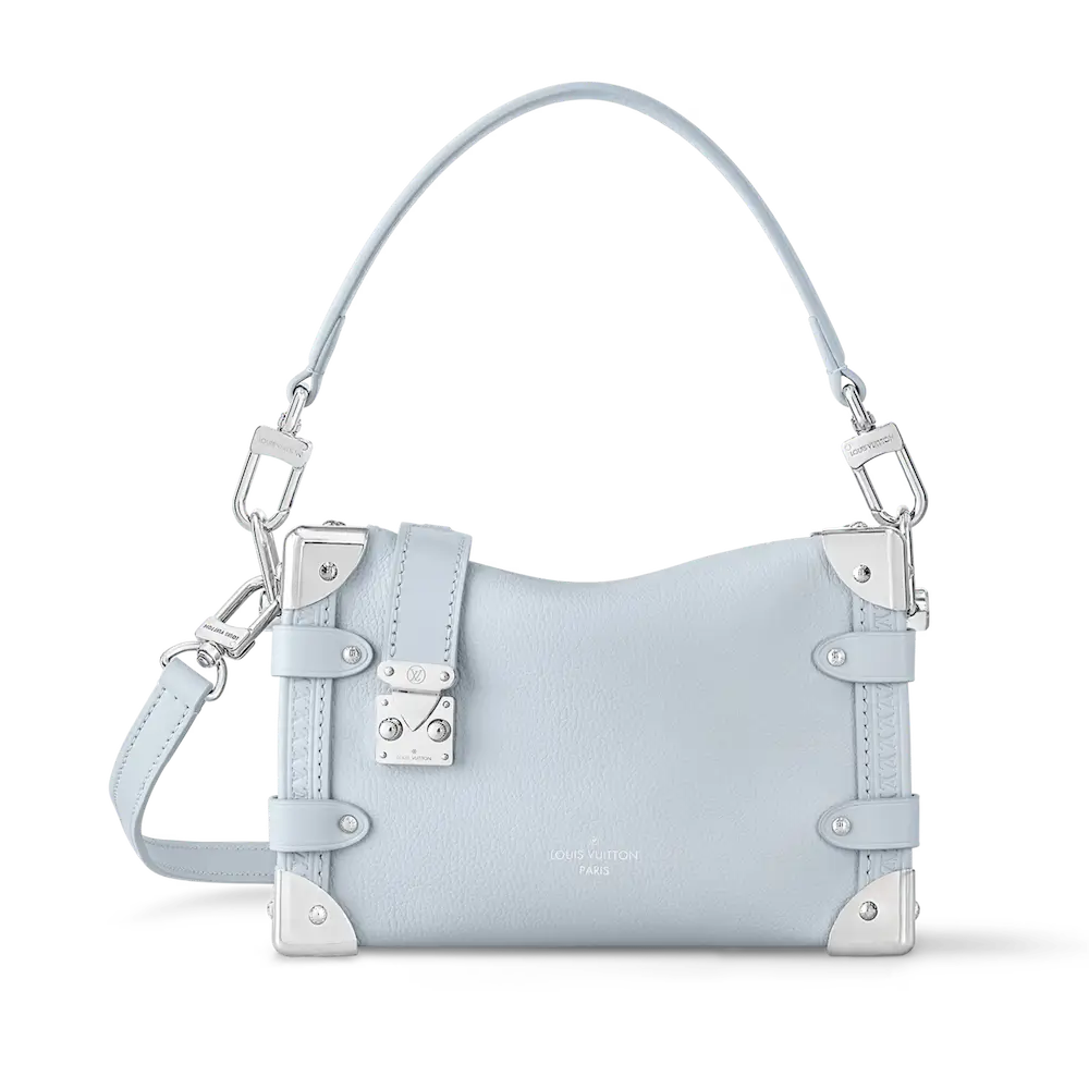 Louis Vuitton Side Trunk PM Bag in Calf Leather Olympe Blue