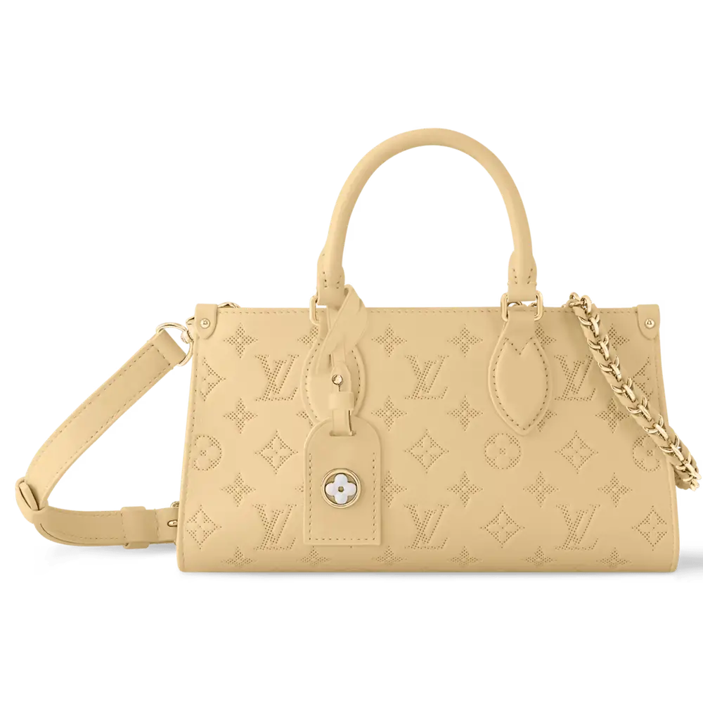 Louis Vuitton OnTheGo East West Bag in Monogram Embossed Calfskin Banana Yellow Banane