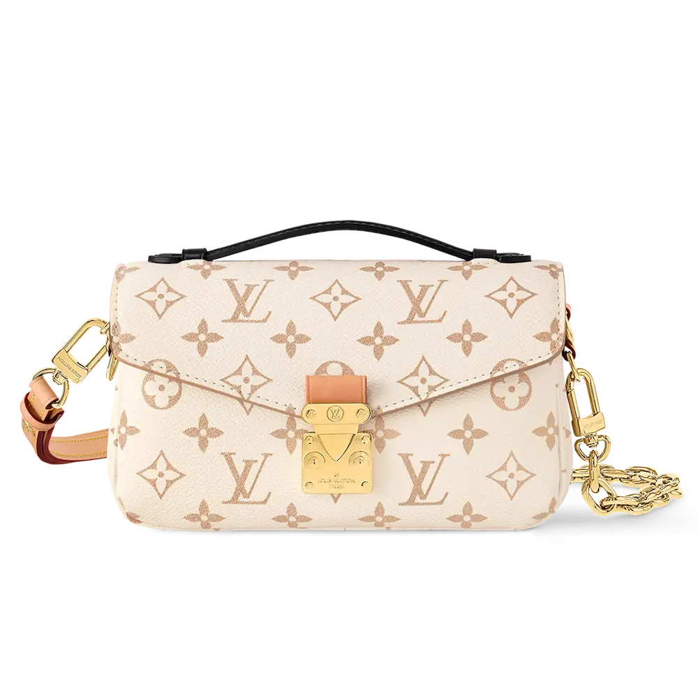 Louis Vuitton Pochette Metis East West Bag in Monogram Dune Canvas Sand