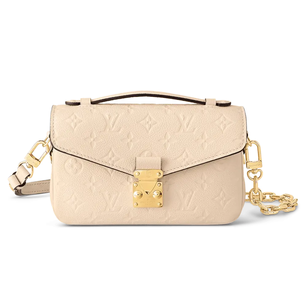 Louis Vuitton Pochette Metis East West Bag in Monogram Empreinte Crème Beige