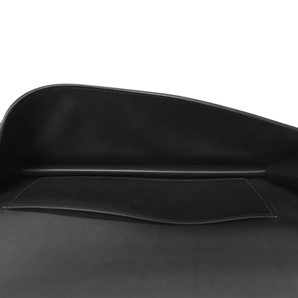 Hermes Birkin Shadow Clutch in Swift Black Interior pockets