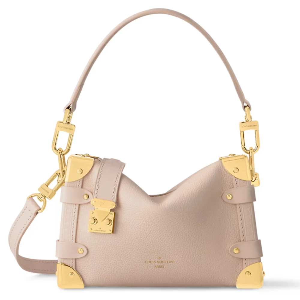 Louis Vuitton Side Trunk PM Bag in Calf Leather Pearl Pink