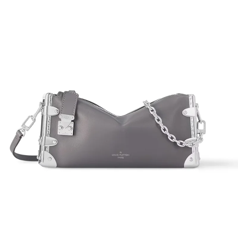 Louis Vuitton Slim Trunk Bag Black Grey