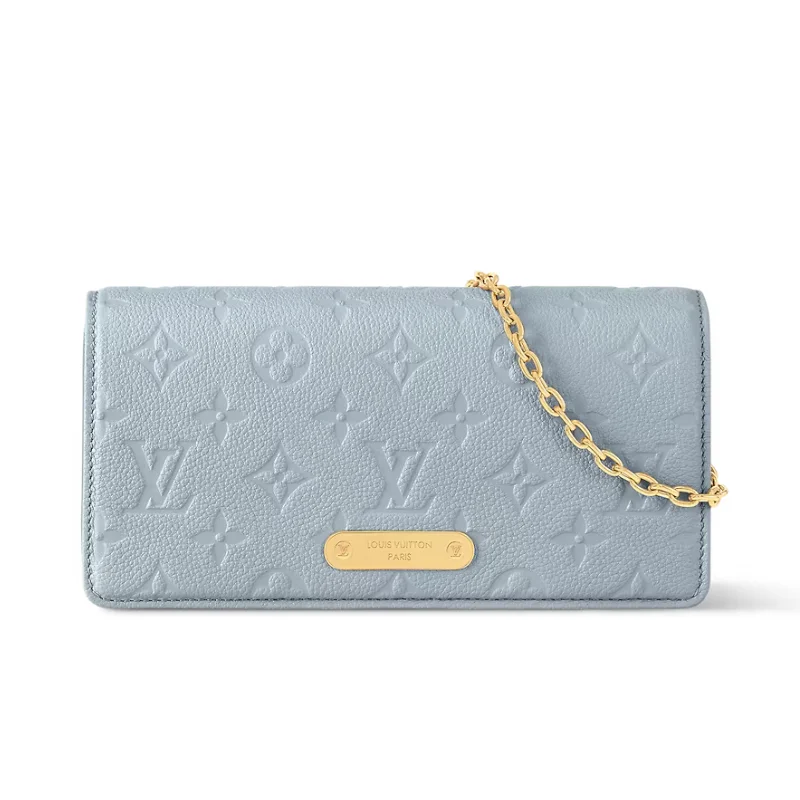 Louis Vuitton Lily Wallet On Chain Monogram Empreinte Blue Hour