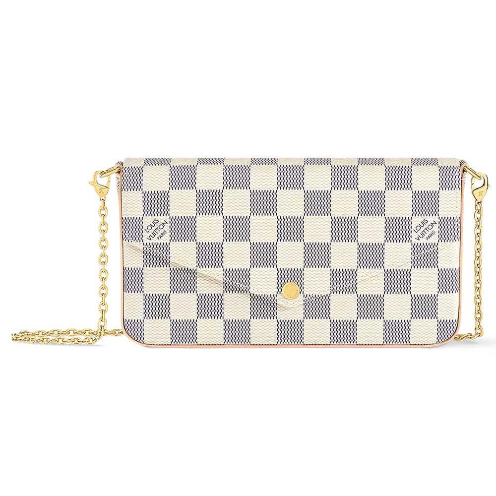 Louis Vuiton Felicia Pochette in Damier Azur Canvas