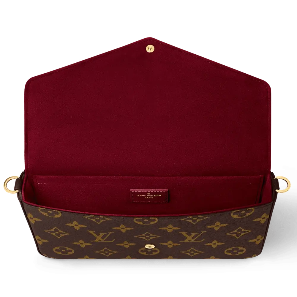 Louis Vuiton Felicia Pochette in Monogram Canvas Interior pockets 2