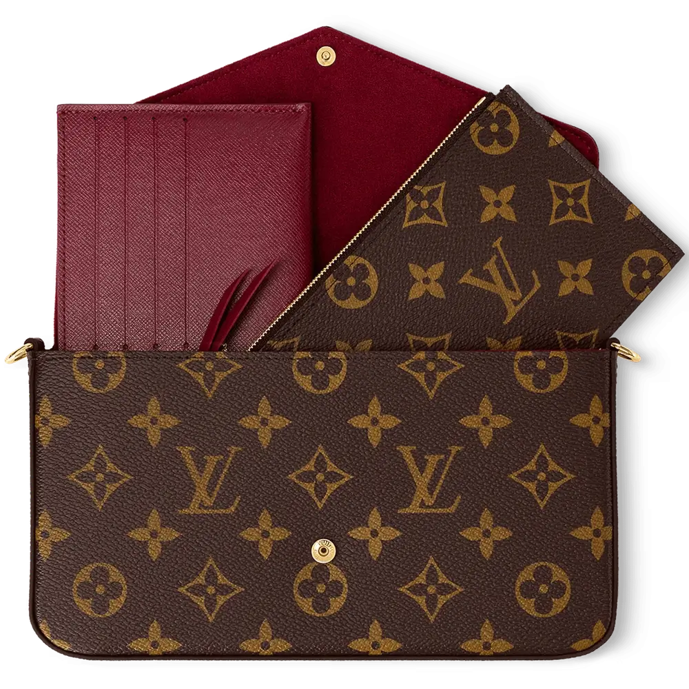 Louis Vuiton Felicia Pochette in Monogram Canvas Interior pockets