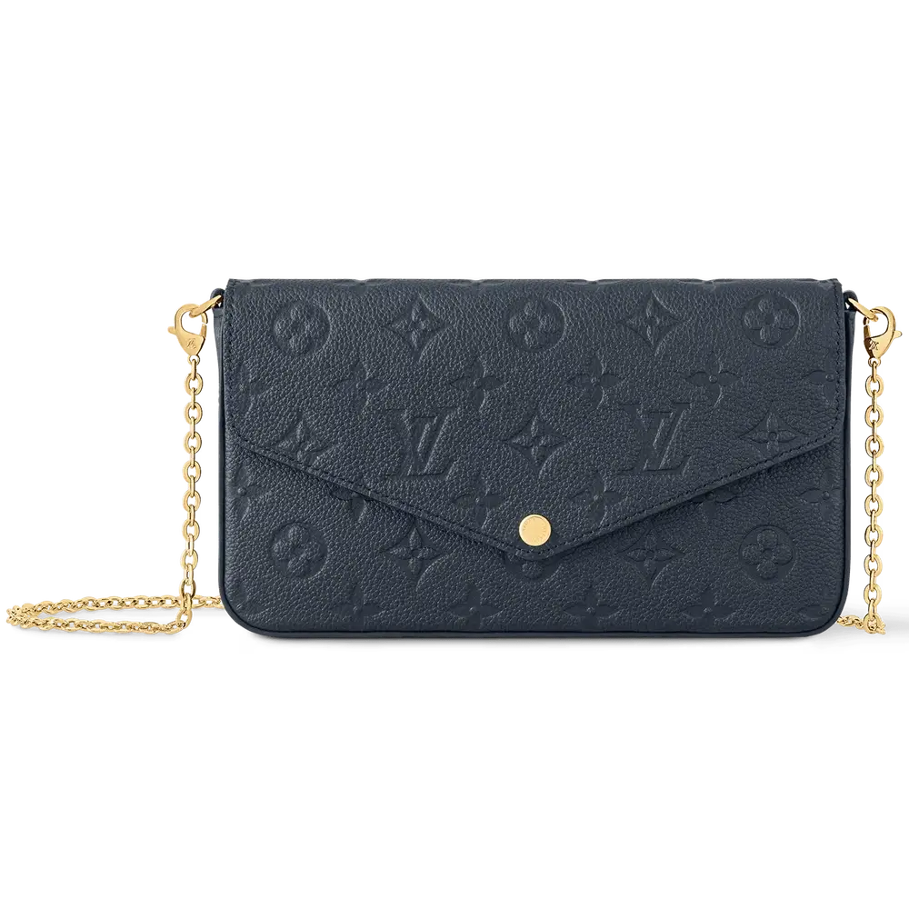 Louis Vuiton Felicia Pochette in Monogram Empreinte Navy Blue