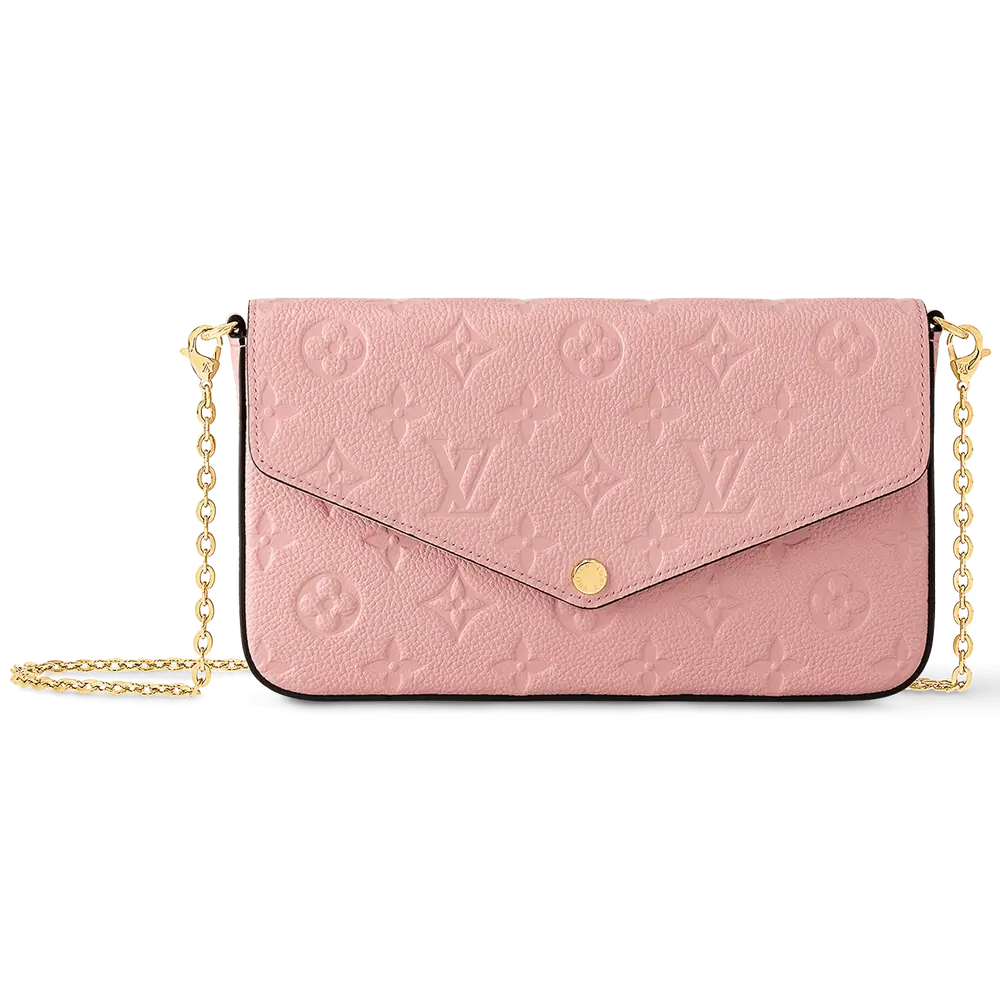 Louis Vuiton Felicia Pochette in Monogram Empreinte Rose poudré Pink