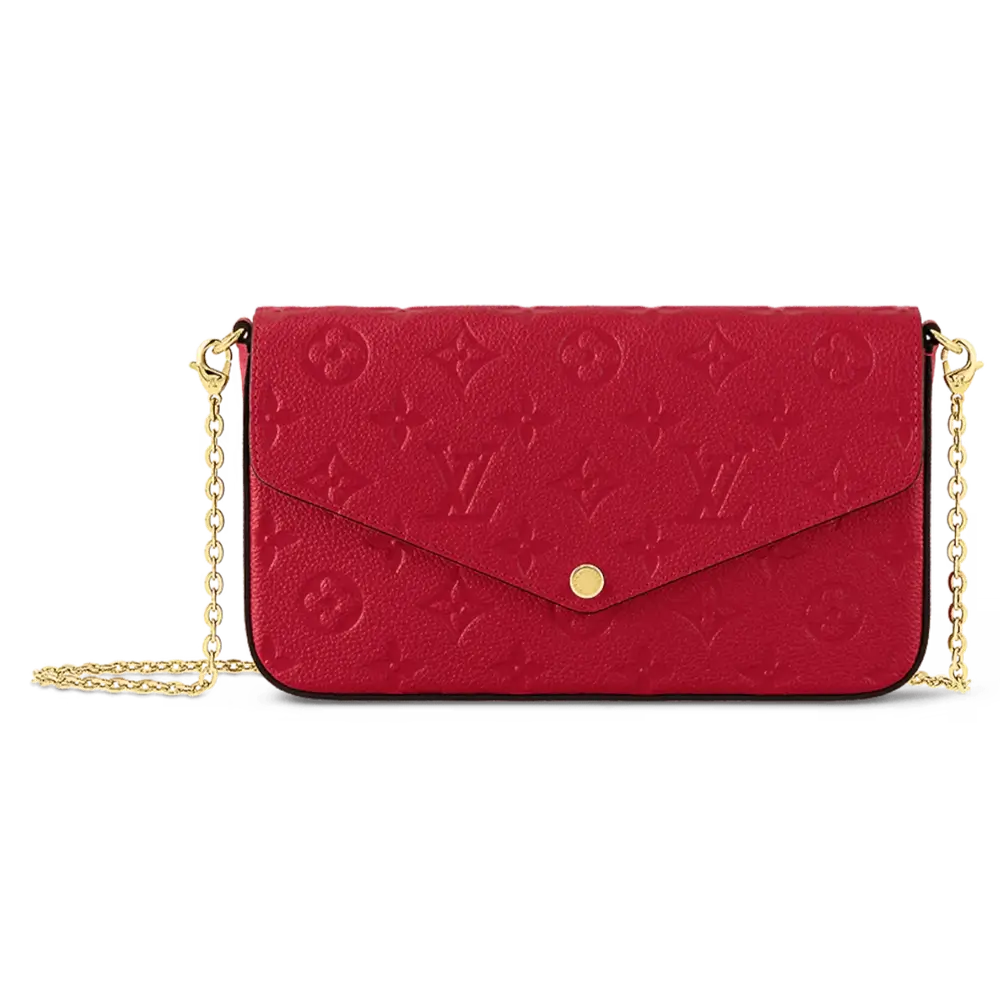 Louis Vuiton Felicia Pochette in Monogram Empreinte Scarlet Red