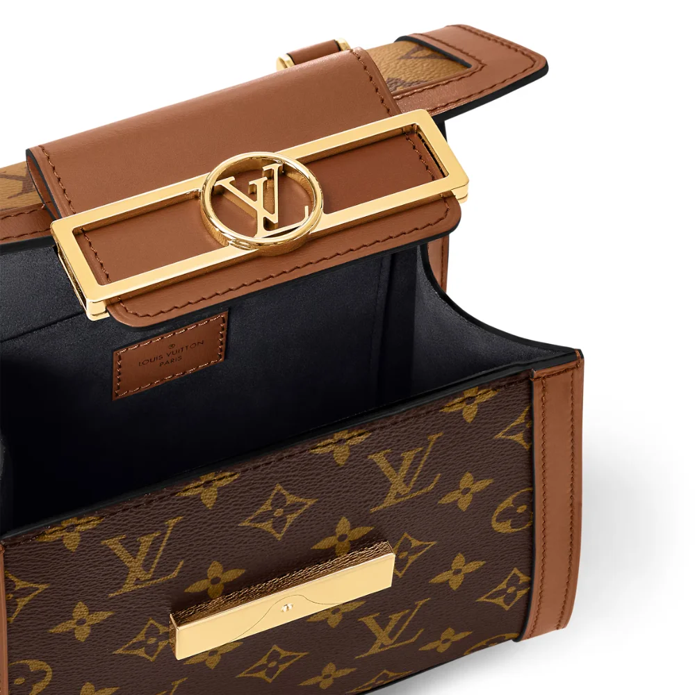 Louis Vuitton Dauphine Capitale Bag in Reversed Monogram Interior pockets 2