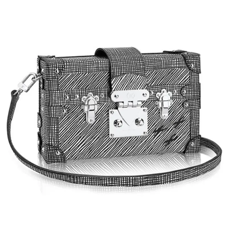 Louis Vuitton Petite Malle Bag Epi Leather Argent