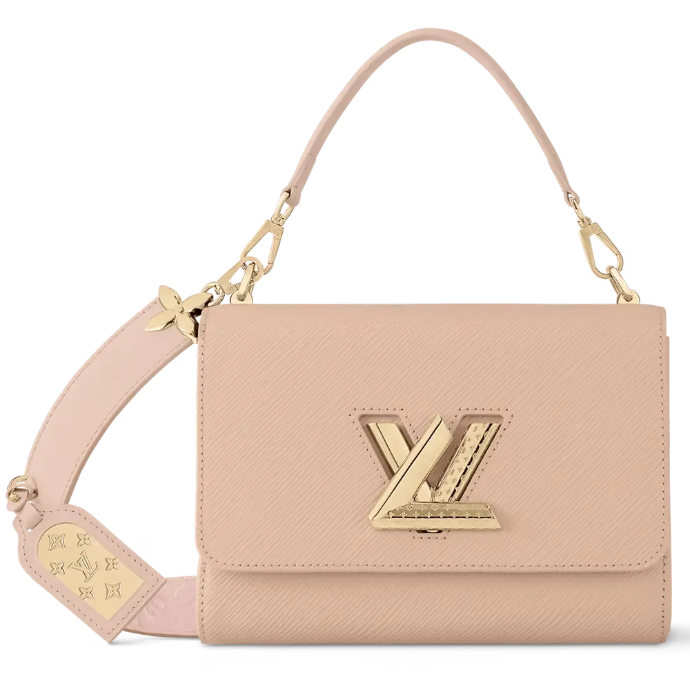 Louis Vuitton Twist MM Bag With Monogramed Mirror Strap in Epi Leather Macchiato