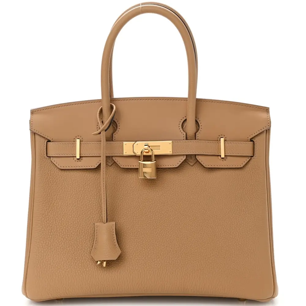 Hermes 3 En 1 Birkin 30 Bag in Togo Swift Canvas Biscuit