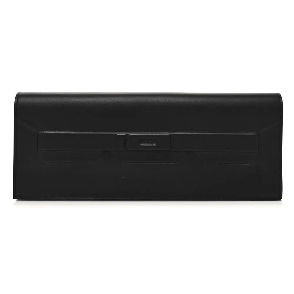 Hermes Birkin Shadow Clutch in Swift Black 2