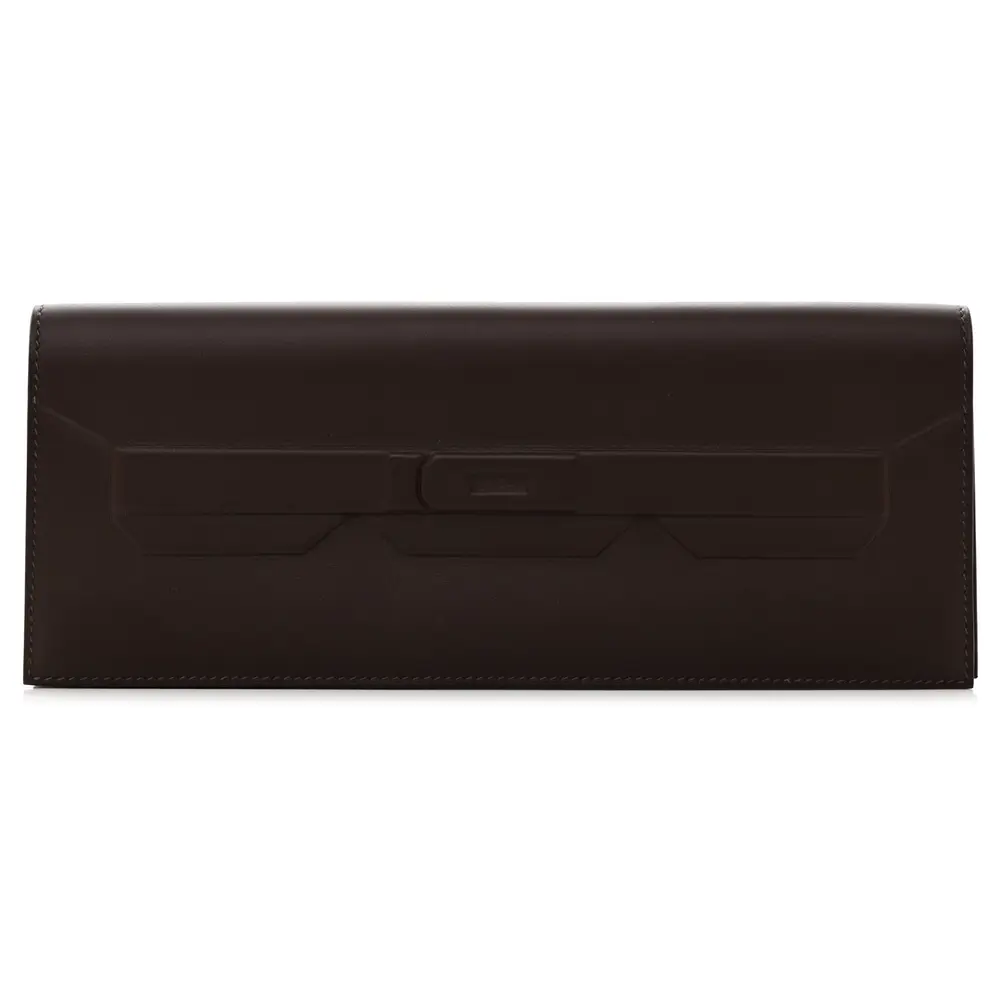 Hermes Birkin Shadow Clutch in Swift Moka