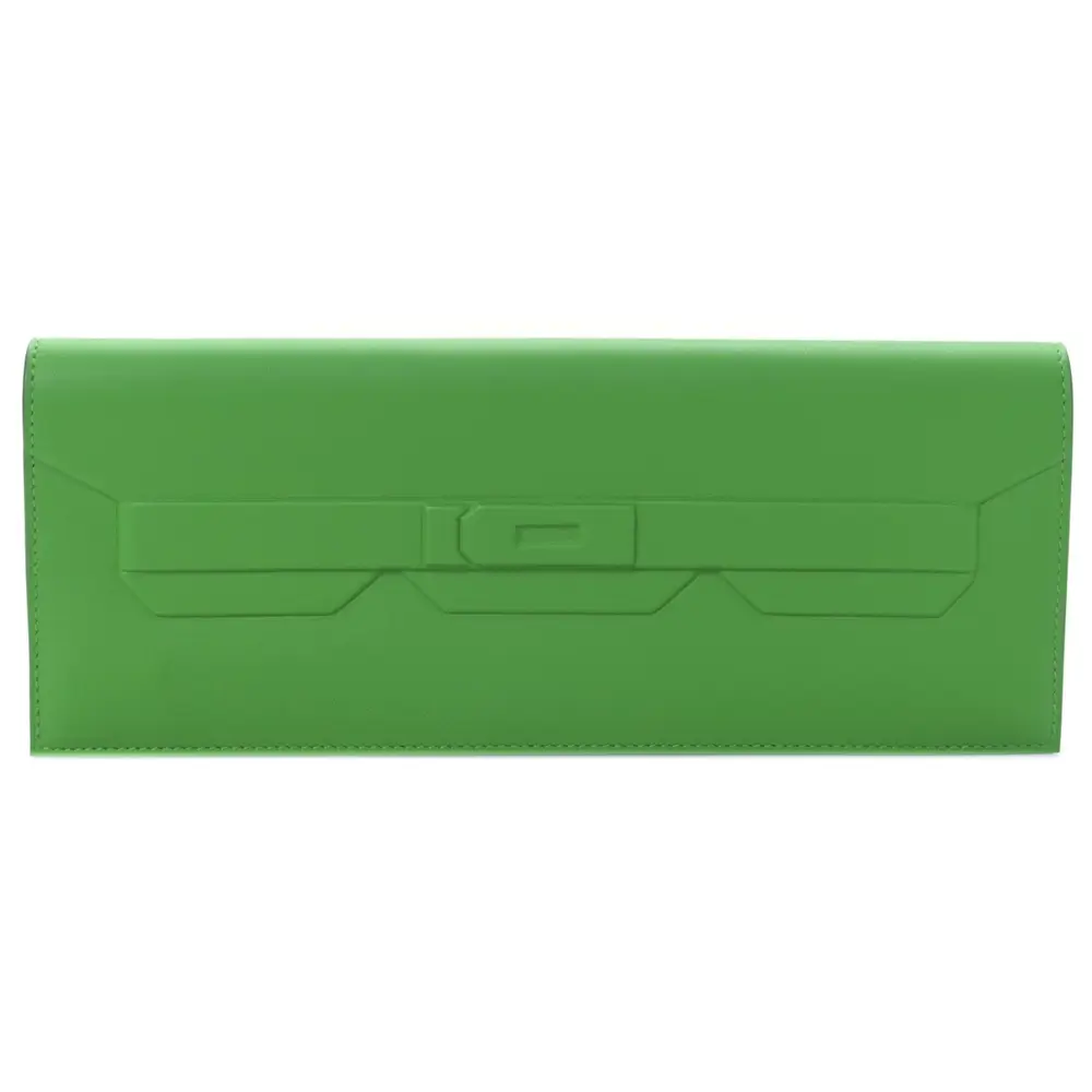 Hermes Birkin Shadow Clutch in Swift Vert Yucca