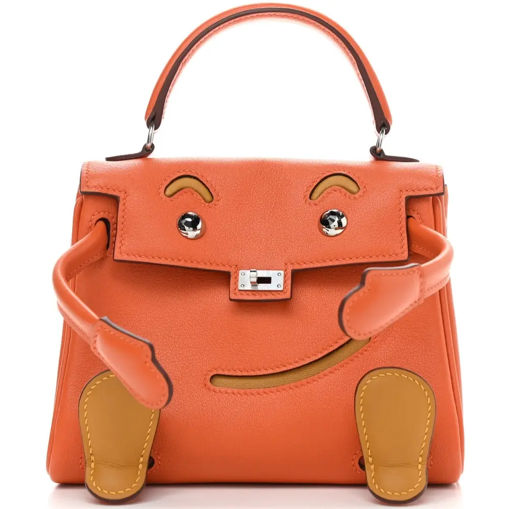 Hermes Kelly Doll Picto Bag in Epsom Orange Sesame