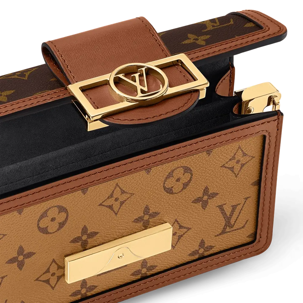 Louis Vuitton Dauphine East West Bag in Monogram Reverse Interior pockets