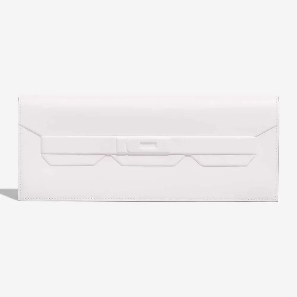 hermes birkin shadow clutch white