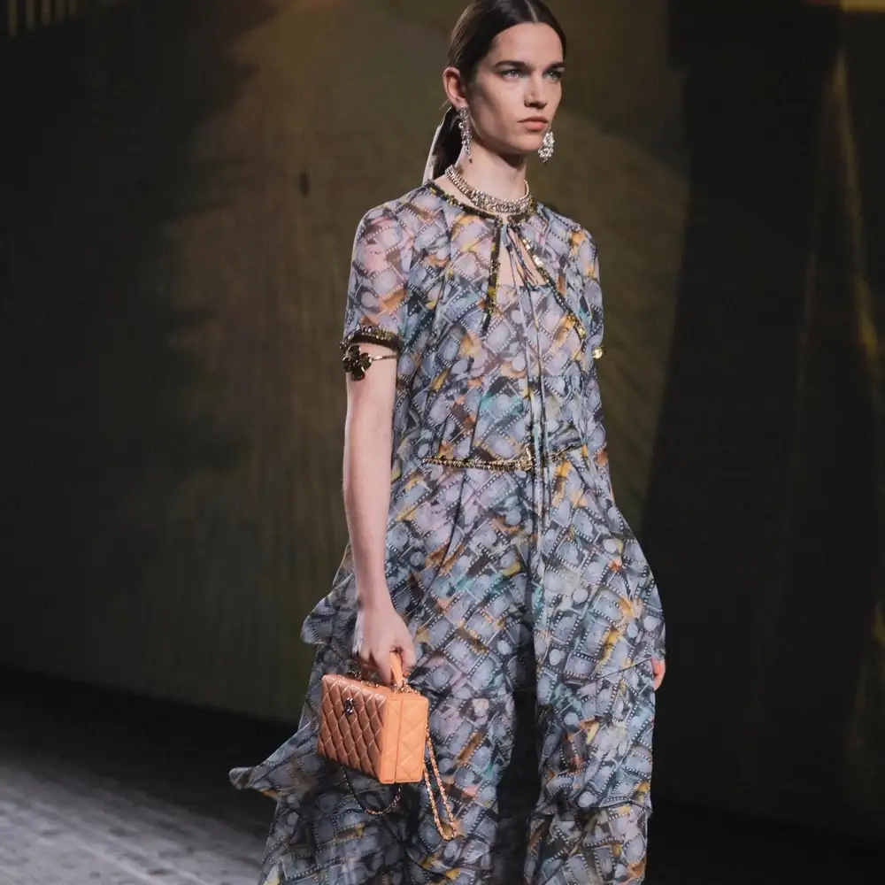 Chanel Box Bag in Lambskin Model shots 2