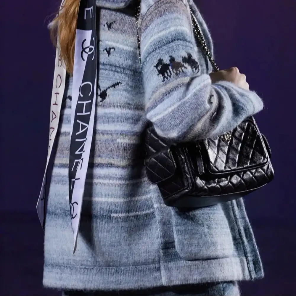 Chanel Camera Case in Shiny Crumpled Lambskin Model shots 2