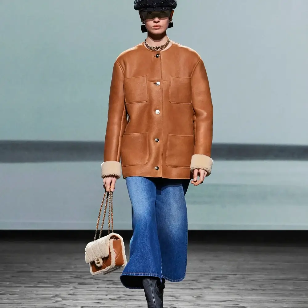 Chanel Flap Bag in Shearling Lambskin Model shots