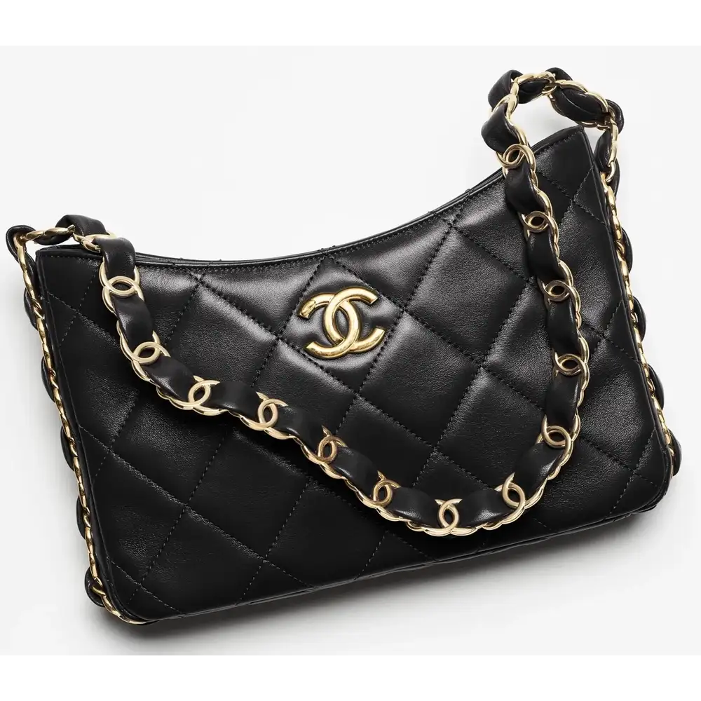 Chanel Small Flap Bag With CC Strap Black