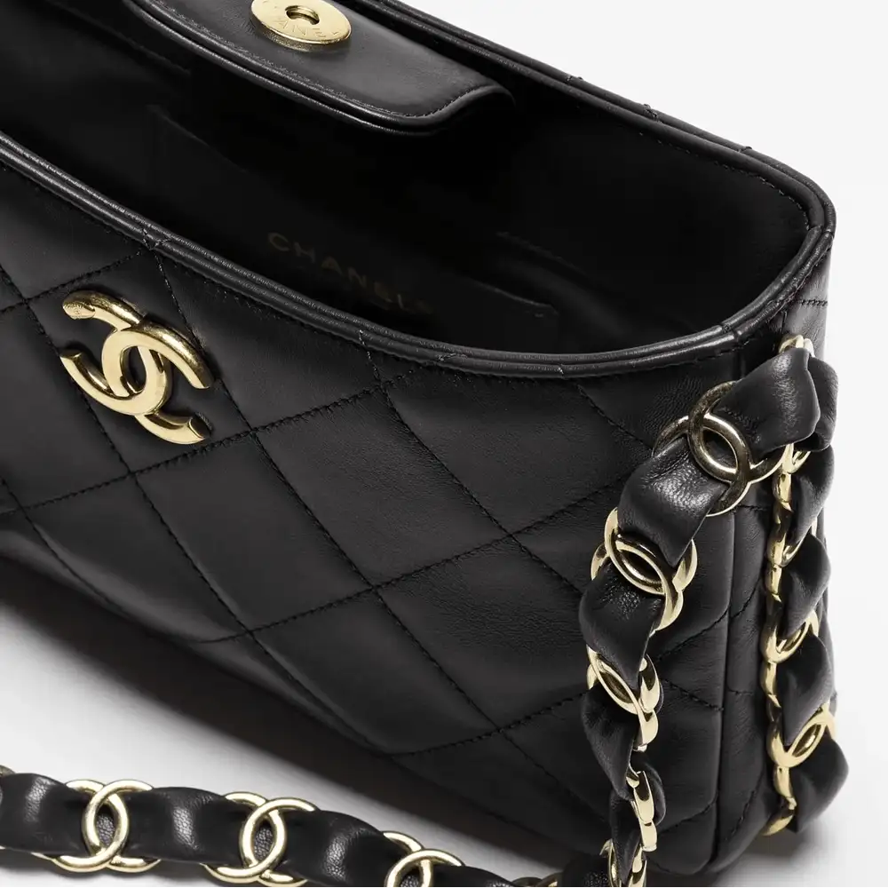 Chanel Small Flap Bag With CC Strap Interior pockets 2