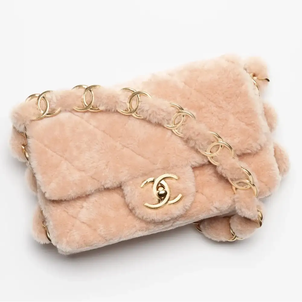 Chanel Small Flap Bag With CC Strap Light Pink