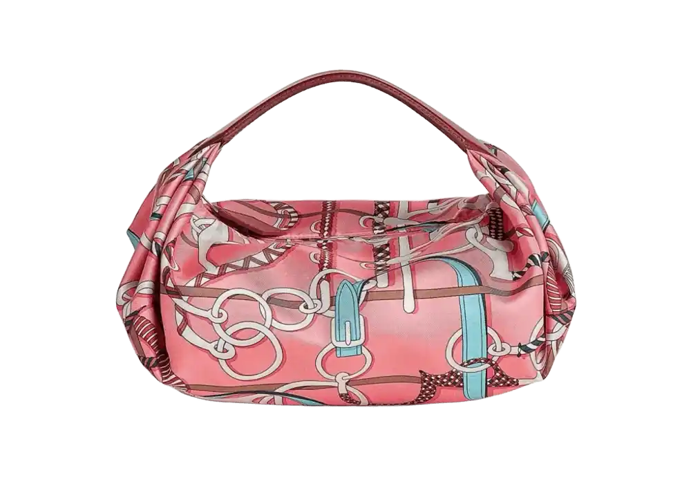 Hermes Balusoie Bag in Silk and Hunter Front image