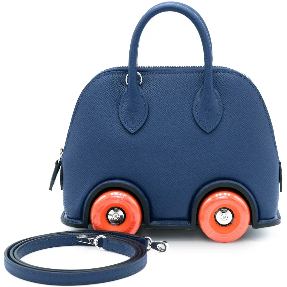 Hermes Bolide On The Wheels Bag in Epsom Bleu Saphir