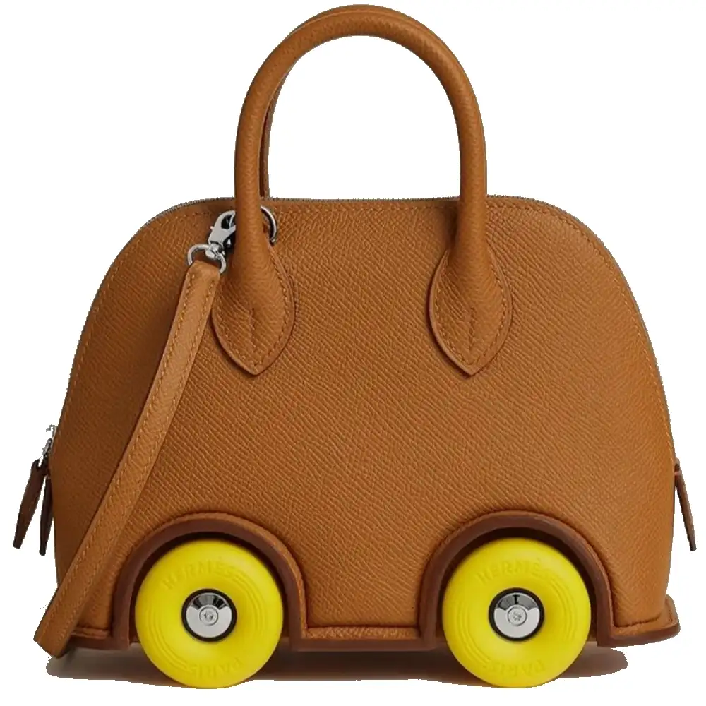 Hermes Bolide On The Wheels Bag in Epsom Gold