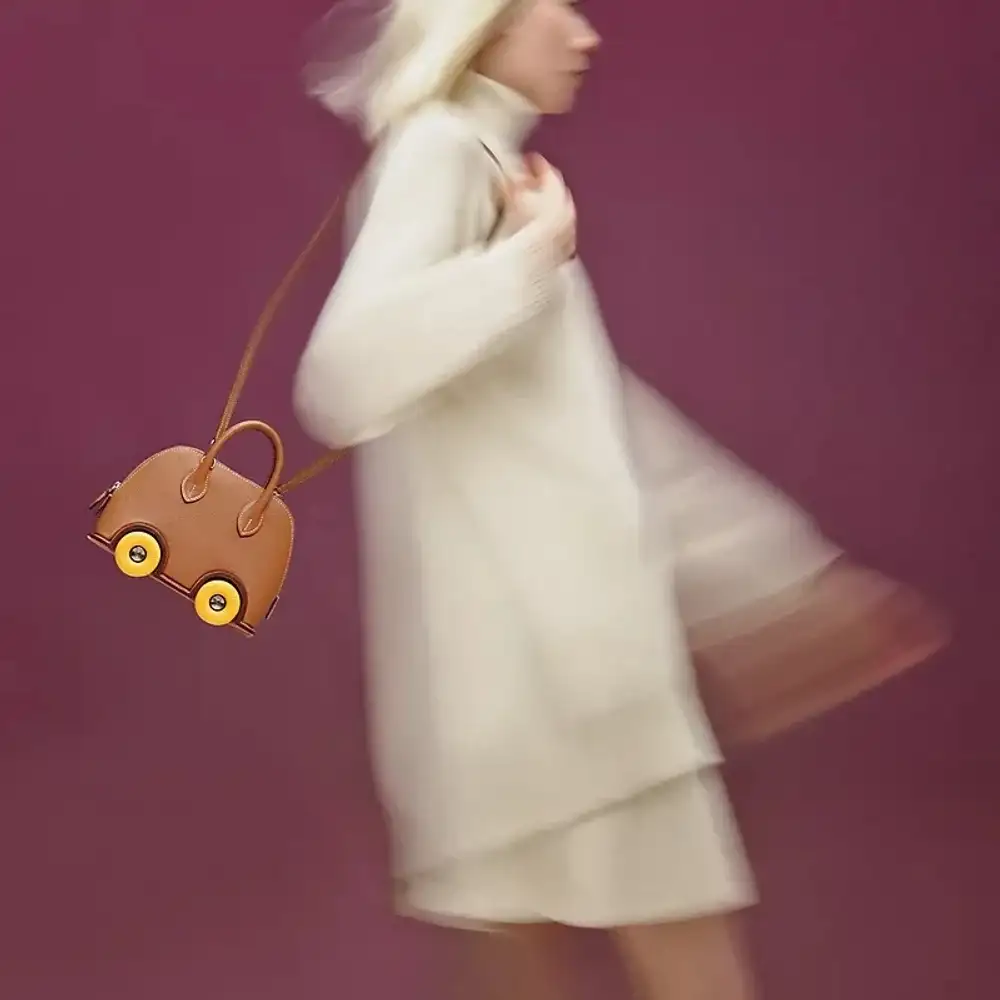 Hermes Bolide On The Wheels Bag in Epsom Model shots 2