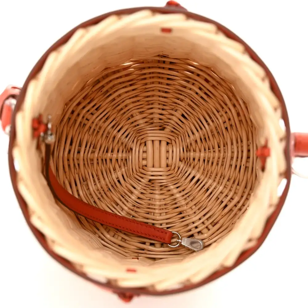 Hermes Farming Picnic Bag in Swift Wicker Interior pockets