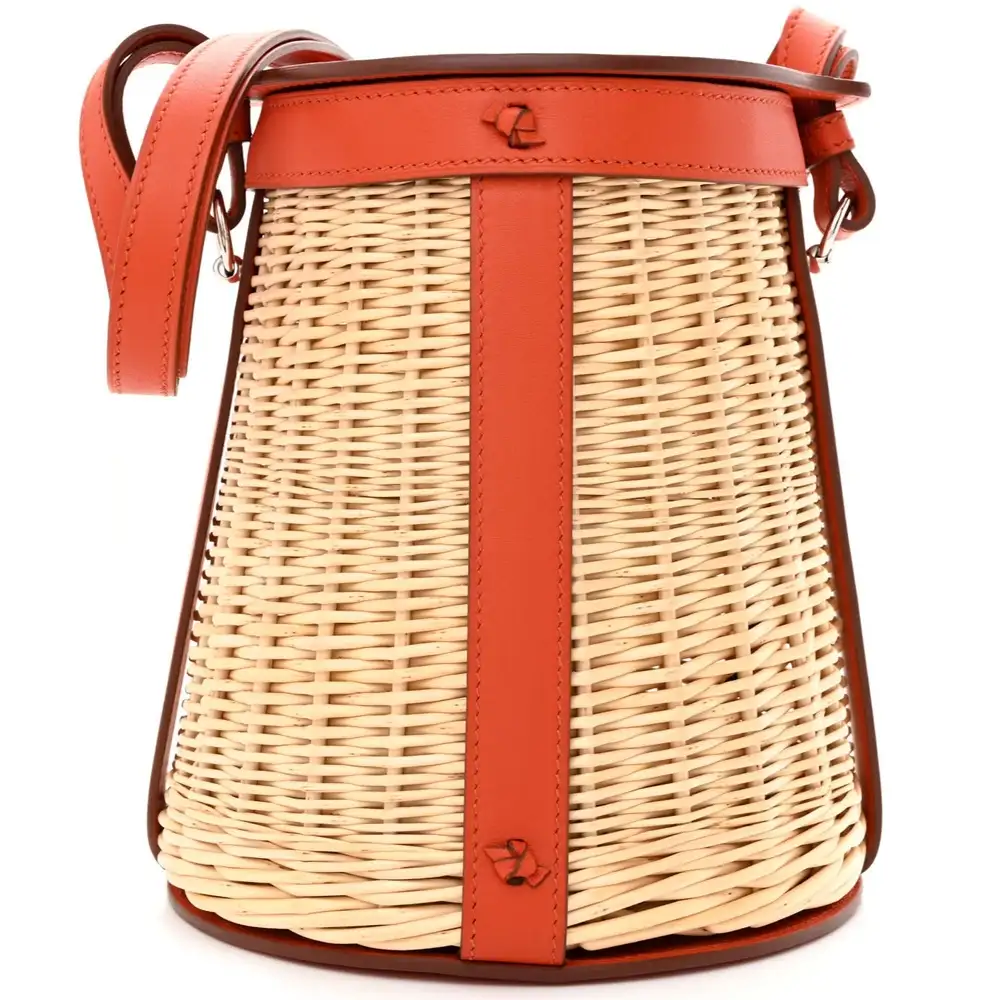 Hermes Farming Picnic Bag in Swift Wicker Naturel Terre Battue